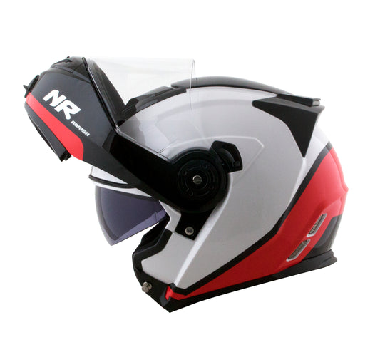 Capacete Norisk Route Chance Branco Vermelho