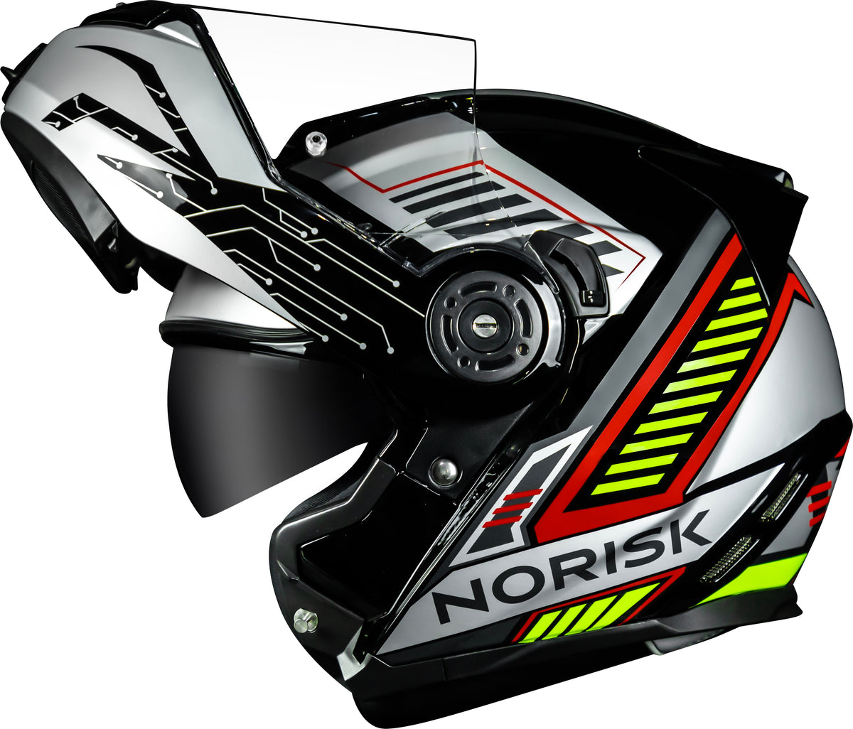Capacete Norisk Route Charge Preto Prata