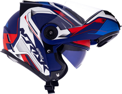 Capacete Norisk Route Speedmax Matt Azul Branco Vermelho
