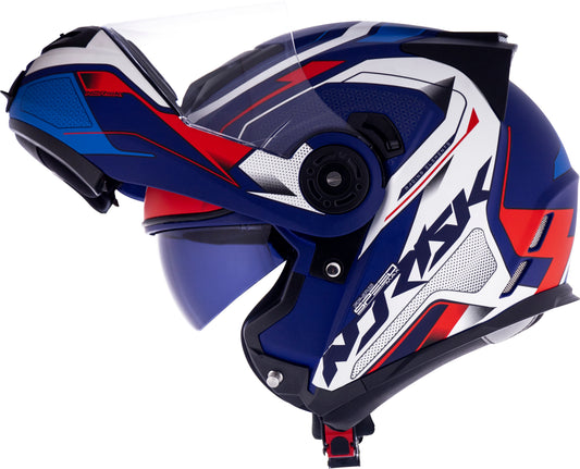 Capacete Norisk Route Speedmax Matt Azul Branco Vermelho