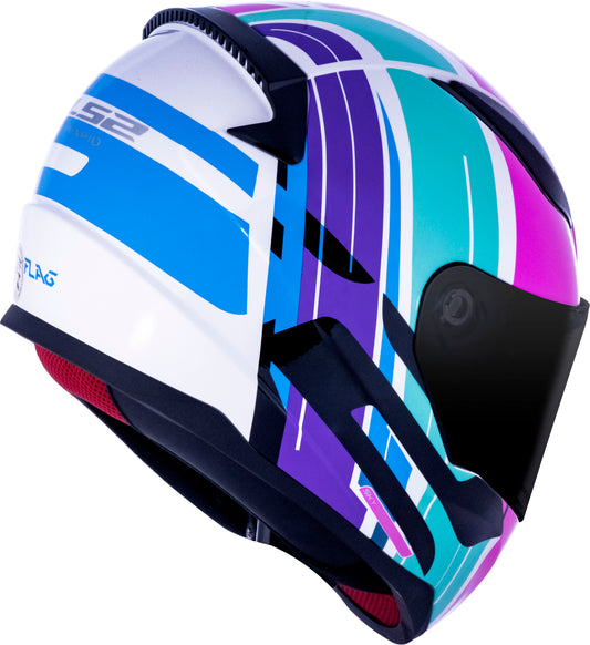 Capacete Ls2 Rapid ff353 Flag Neon Fucsia