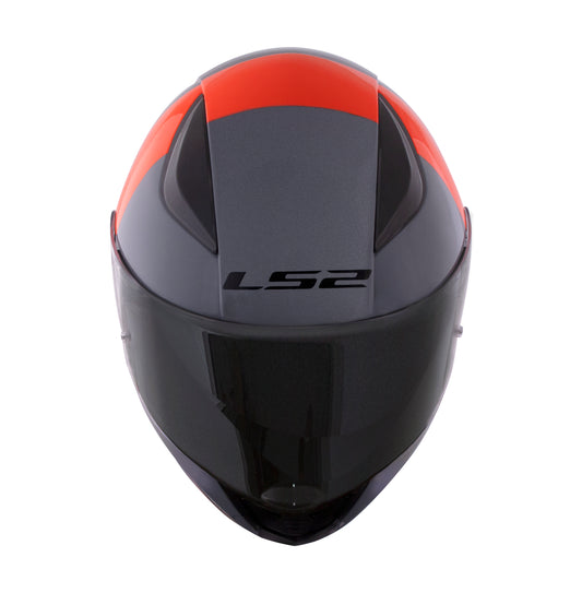 Capacete Ls2 Rapid ff353 Multiply Cinza Vermelho