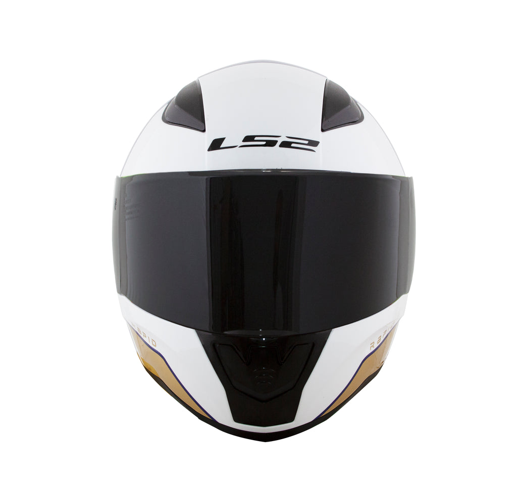 Capacete Ls2 Rapid ff353 Multiply Azul Dourado