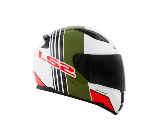 Capacete Ls2 Rapid ff353 Multiply Verde Vermelho