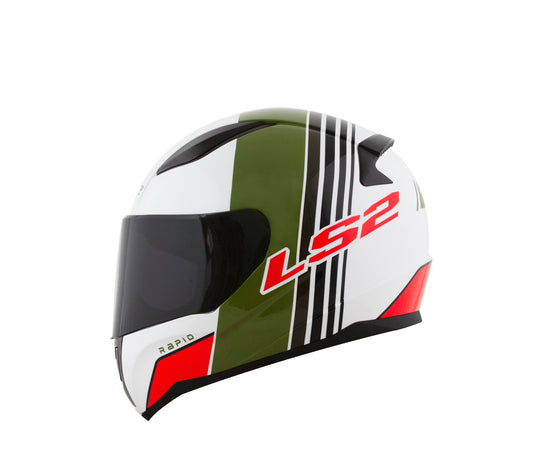 Capacete Ls2 Rapid ff353 Multiply Verde Vermelho