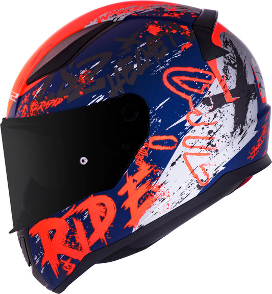 Capacete Ls2 Rapid ff353 Naughty Matte Azul
