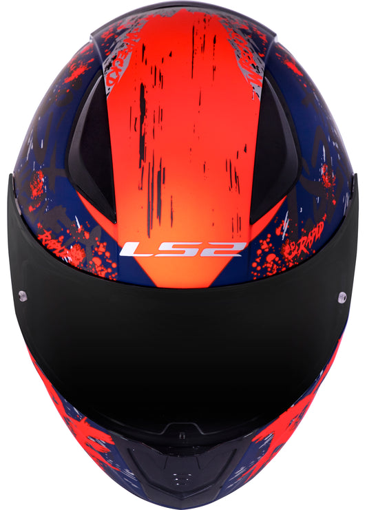 Capacete Ls2 Rapid ff353 Naughty Matte Azul