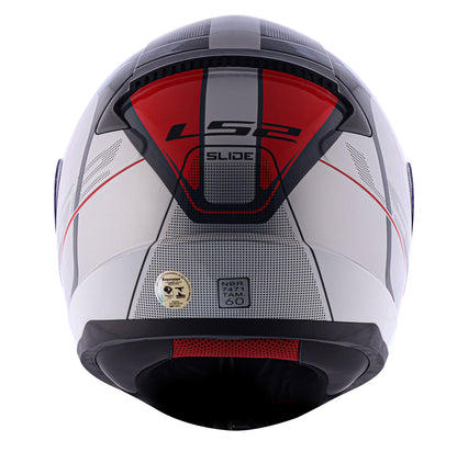 Capacete Ls2 Rapid ff353 Slide Cinza Vermelho