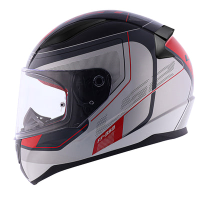 Capacete Ls2 Rapid ff353 Slide Cinza Vermelho