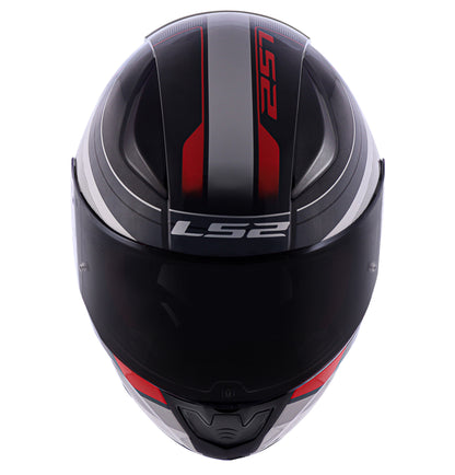 Capacete Ls2 Rapid ff353 Slide Cinza Vermelho