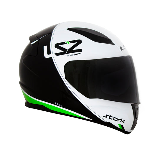 Capacete Ls2 Rapid ff353 Stark Preto Branco Verde