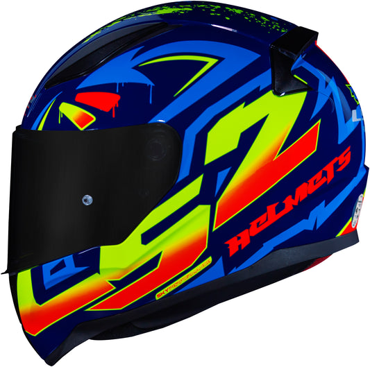 Capacete Ls2 Rapid ff353 Tagline Azul Amarelo