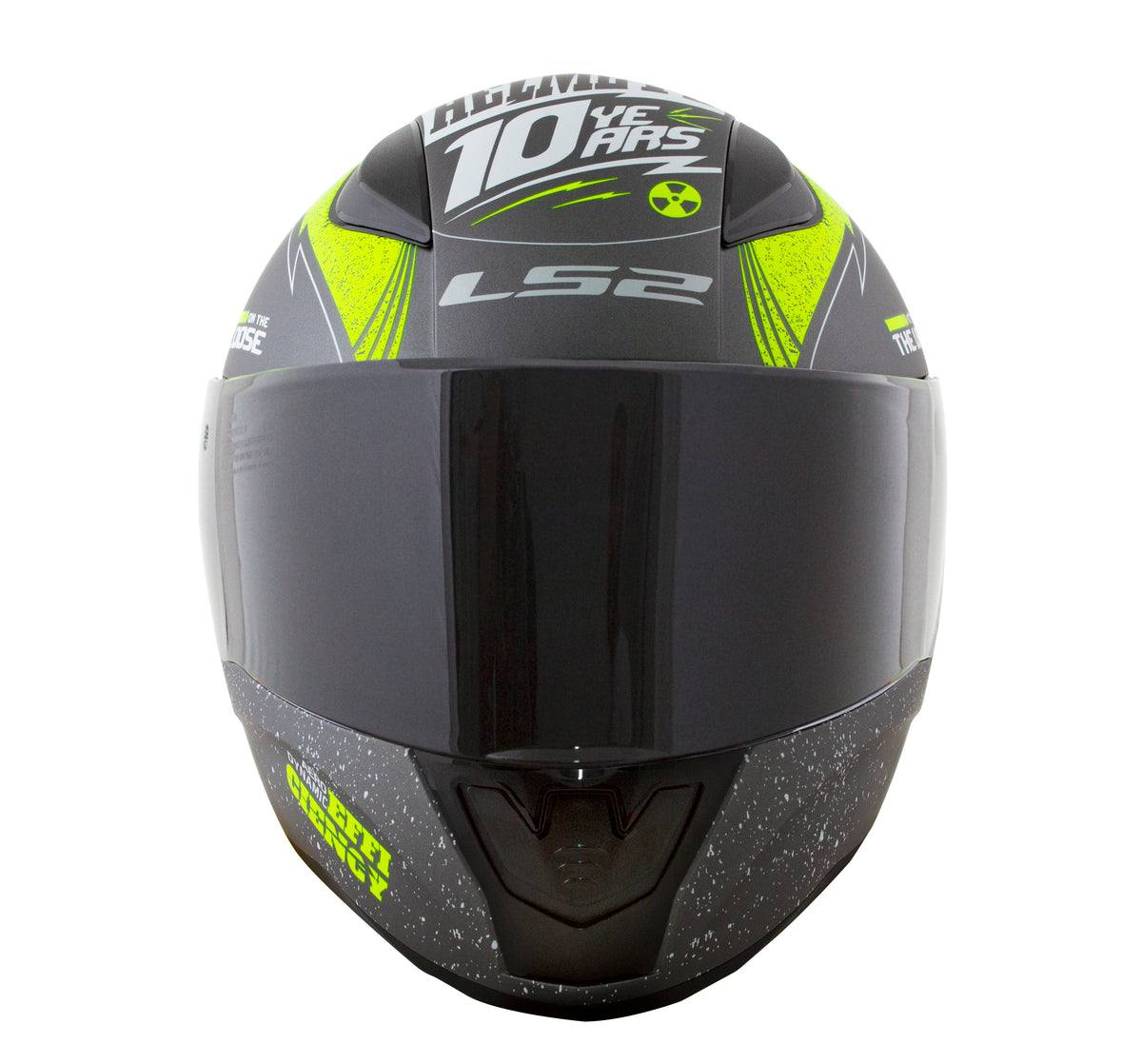 Capacete Ls2 Rapid ff353 Thunder Cinza Amarelo