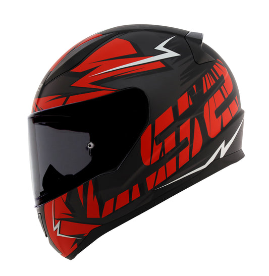 Capacete Ls2 Rapid ff353 Cromo Preto Vermelho
