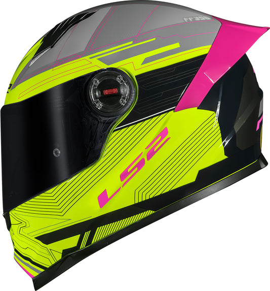 Capacete Ls2 ff358 S Digital Preto Amarelo