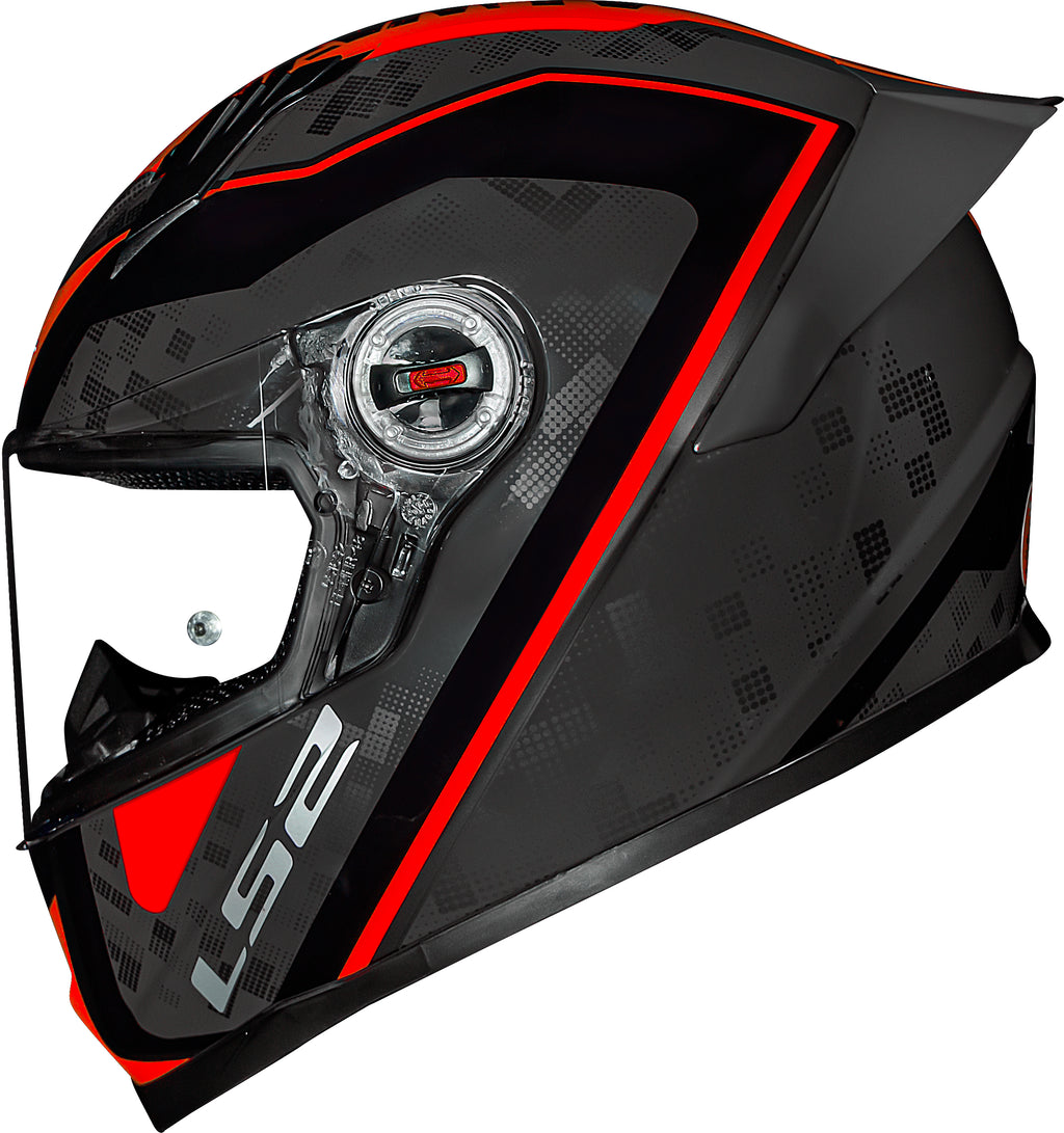Capacete Ls2 ff358 S Striker Titânio Vermelho