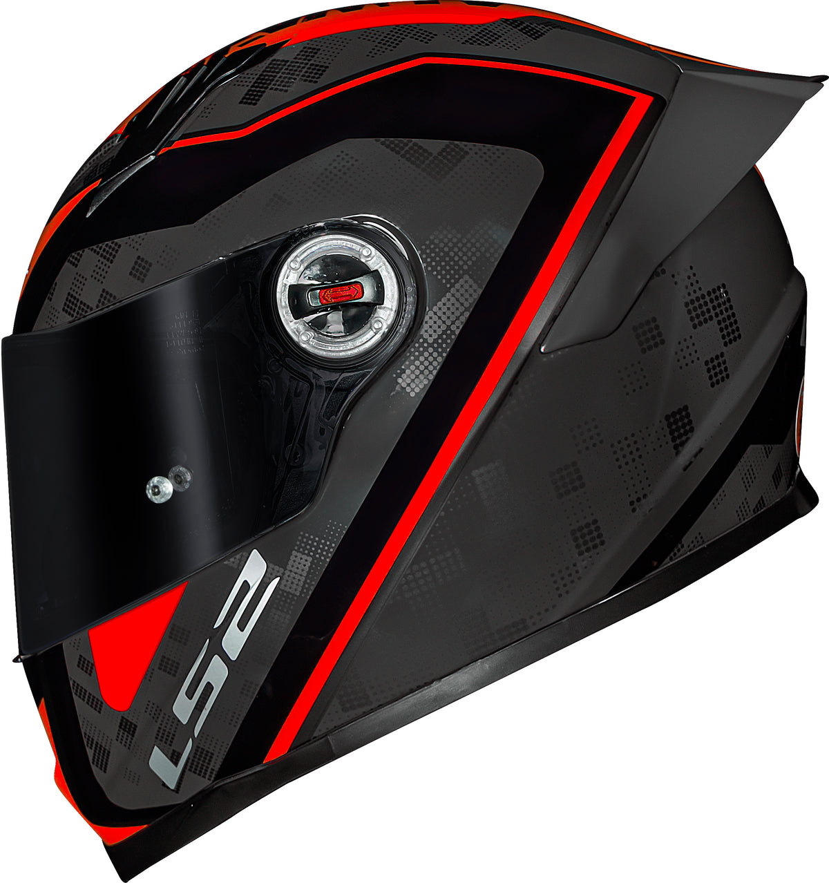 Capacete Ls2 ff358 S Striker Titânio Vermelho