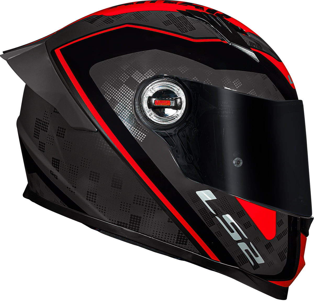 Capacete Ls2 ff358 S Striker Titânio Vermelho