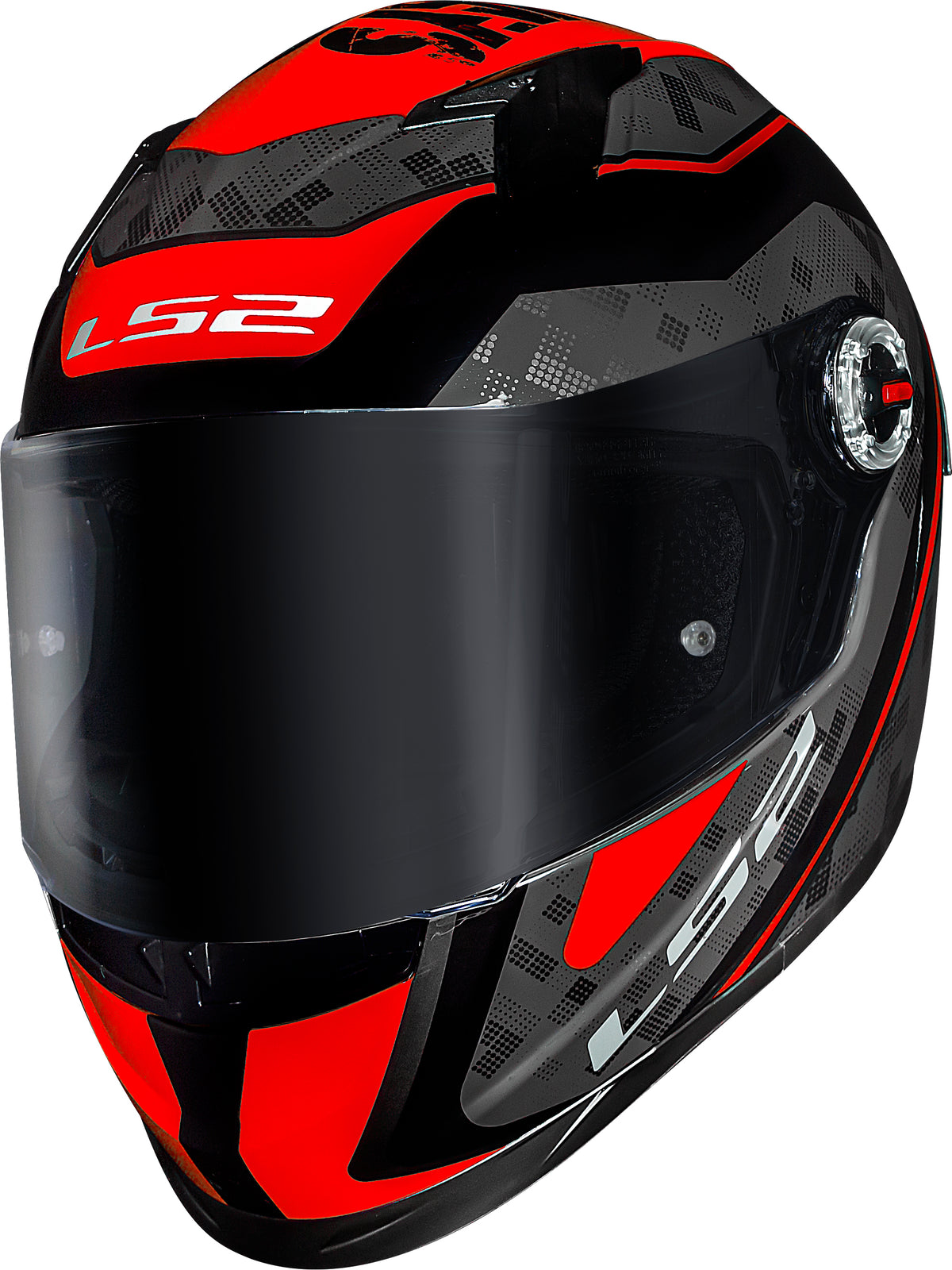 Capacete Ls2 ff358 S Striker Titânio Vermelho