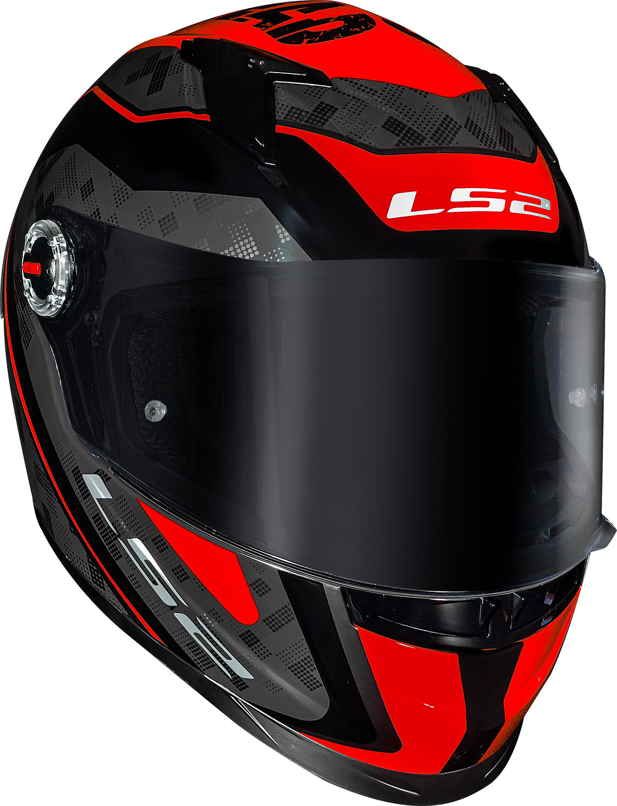 Capacete Ls2 ff358 S Striker Titânio Vermelho