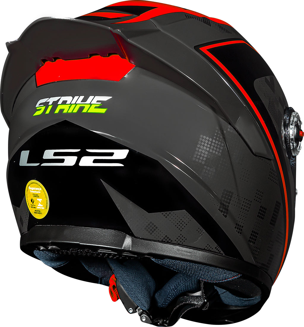 Capacete Ls2 ff358 S Striker Titânio Vermelho