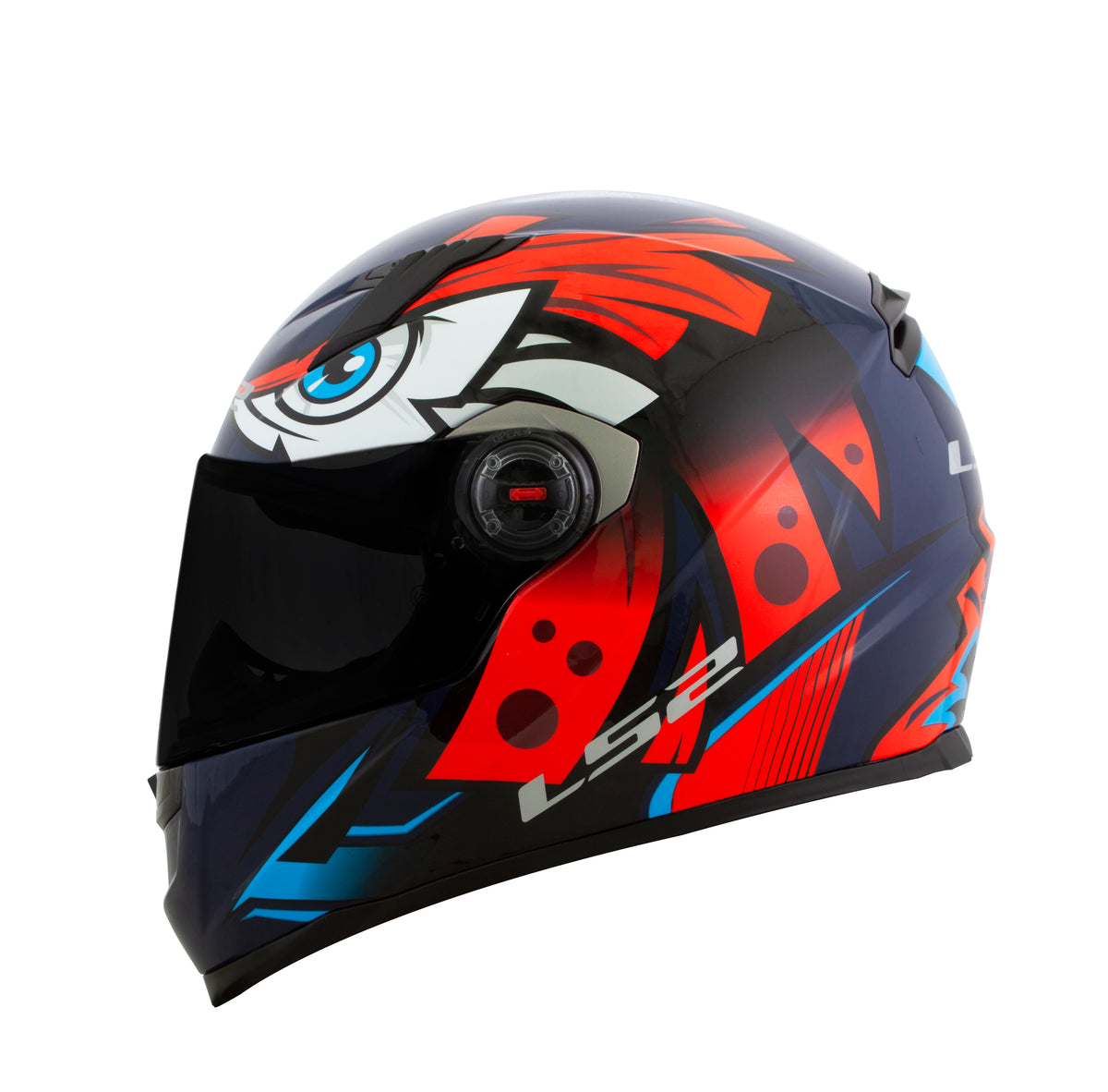 Capacete Ls2 Ff358 Classic Tribal Azul Laranja