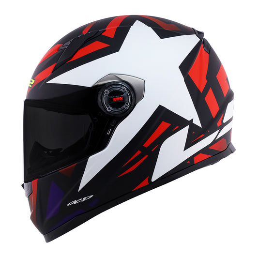 Capacete Ls2 Ff358 Classic Starwar Branco Vermelho