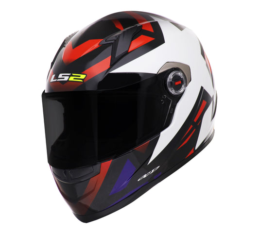 Capacete Ls2 Ff358 Classic Starwar Branco Vermelho