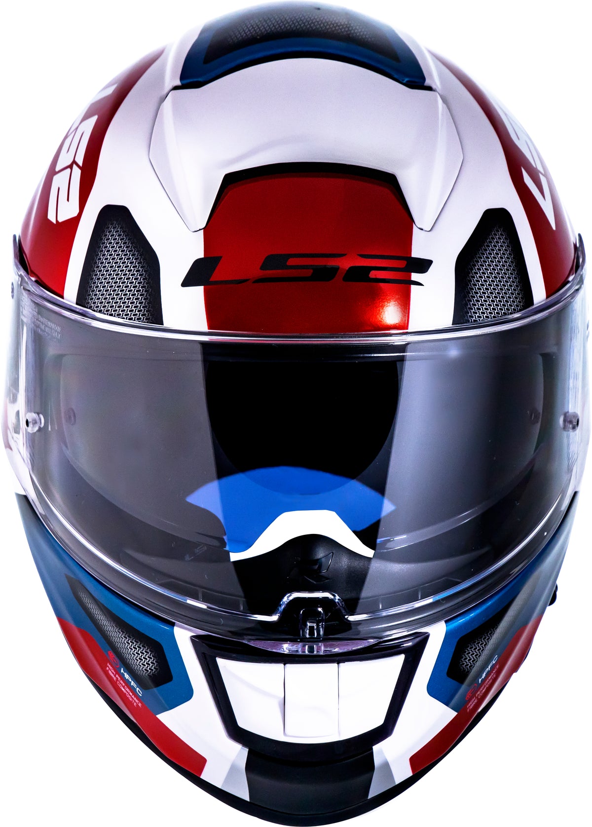 Capacete Ls2 Vector ff397 Automat Branco Vermelho