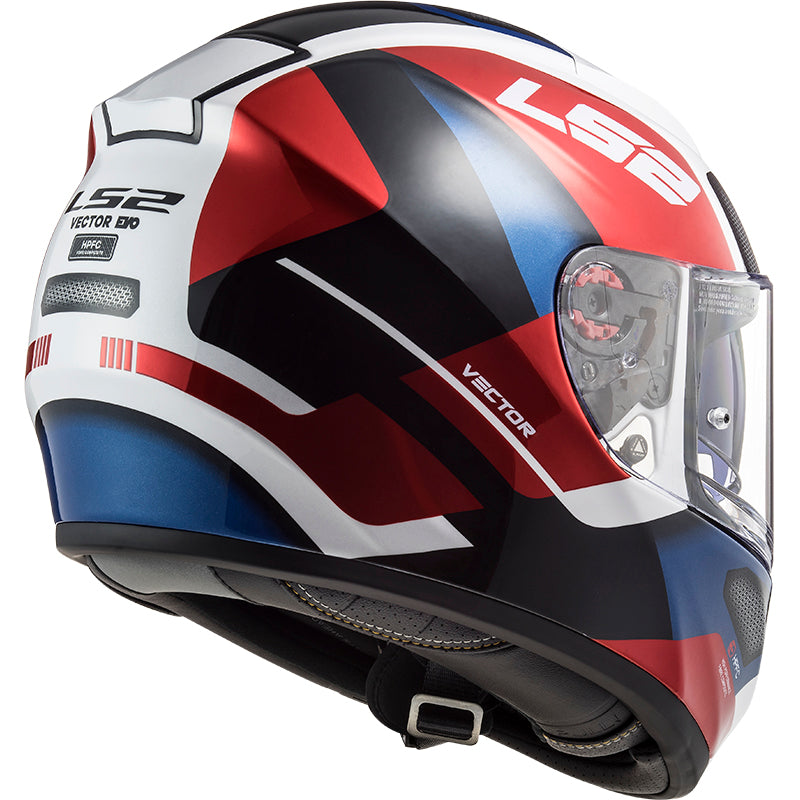 Capacete Ls2 Vector ff397 Automat Branco Vermelho