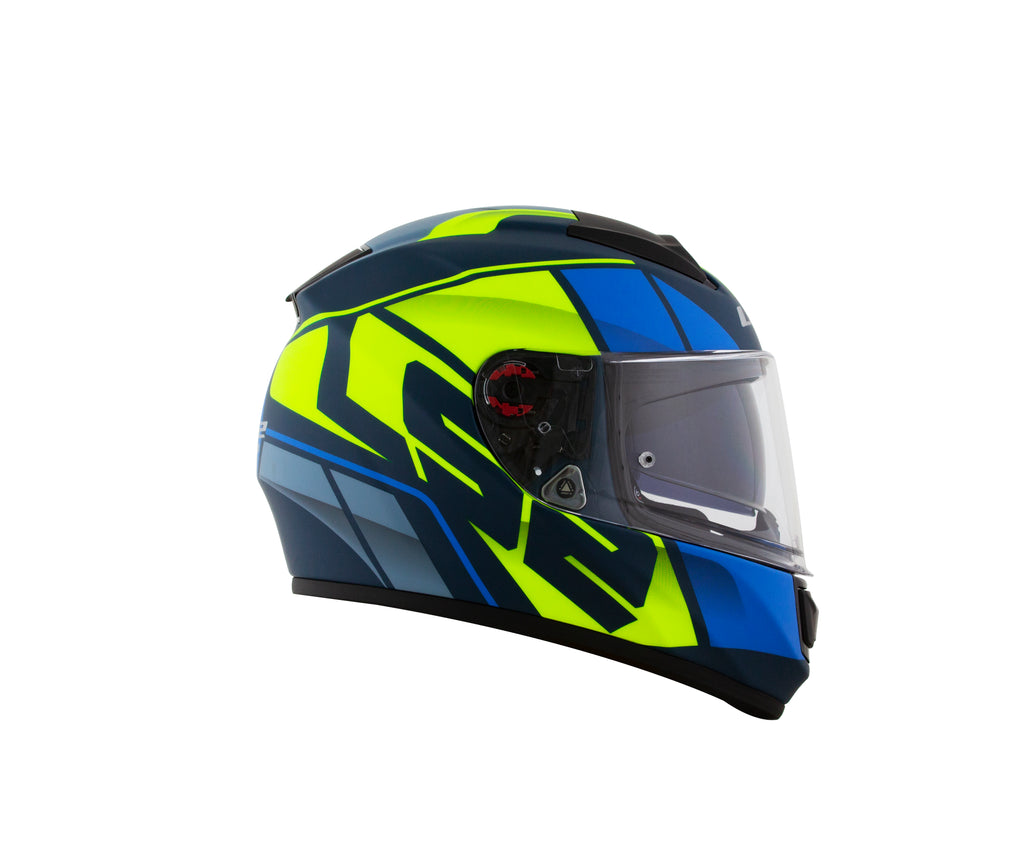 Capacete Ls2 Vector ff397 Kripton Azul Amarelo