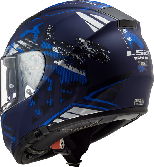 Capacete Ls2 Vector ff397 Stencil Matt Azul