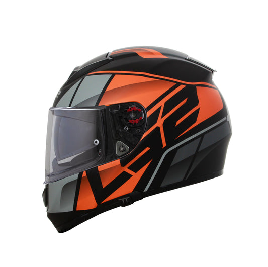 Capacete Ls2 Vector ff397 Kripton Titânio Laranja