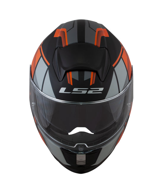 Capacete Ls2 Vector ff397 Kripton Titânio Laranja