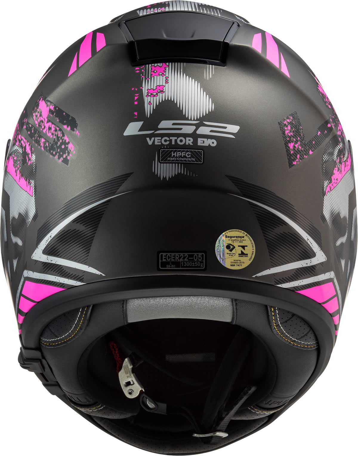 Capacete Ls2 Vector ff397 Stencil Matt Titânio Roxo