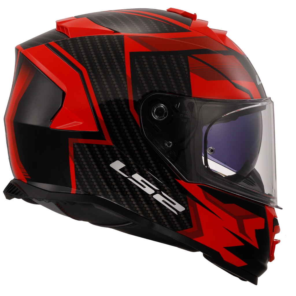 Capacete Ls2 Ff800 Storm Tracker Preto Vermelho
