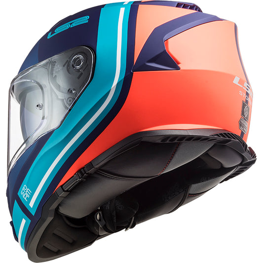 Capacete Ls2 Ff800 Storm Slant Azul Laranja
