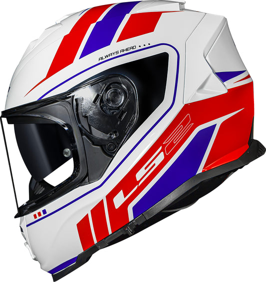 Capacete Ls2 Ff800 Storm Fist Branco Vermelho