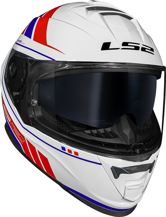 Capacete Ls2 Ff800 Storm Fist Branco Vermelho