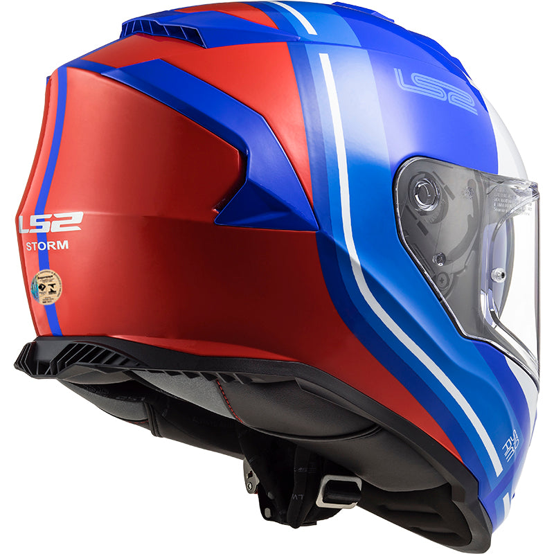 Capacete Ls2 Ff800 Storm Slant Azul Vermelho