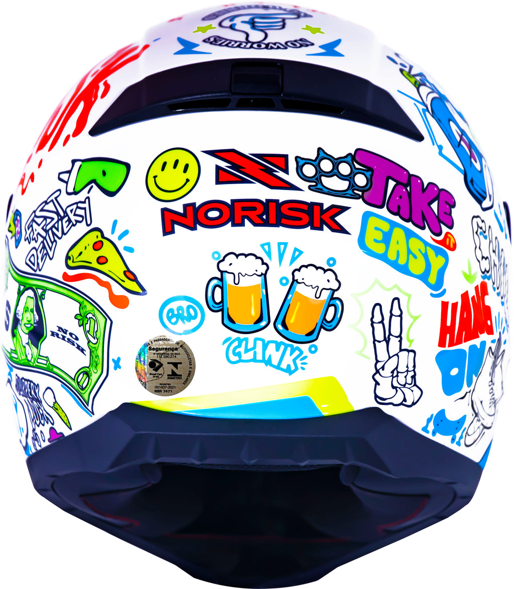 Capacete Norisk Razor Vibes Branco