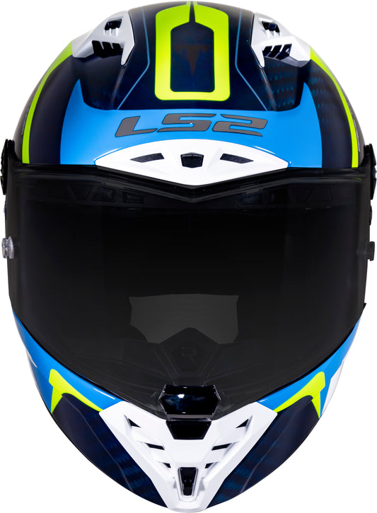 Capacete Ls2 ff805 Thunder Racing 1 Azul
