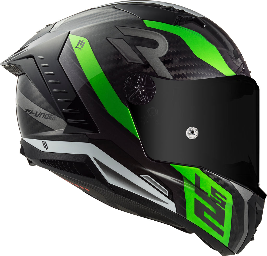 Capacete Ls2 ff805 Thunder Verde Branco