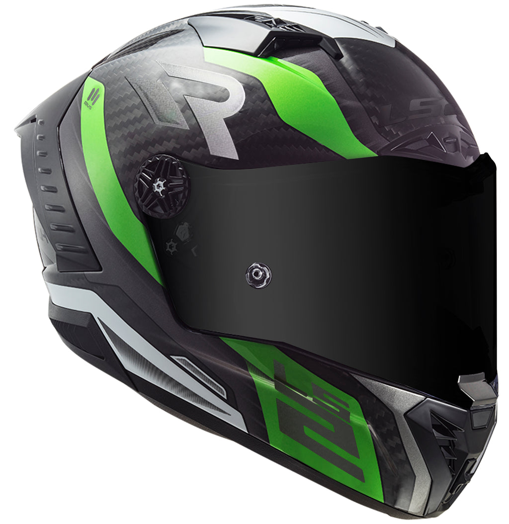Capacete Ls2 ff805 Thunder Verde Branco
