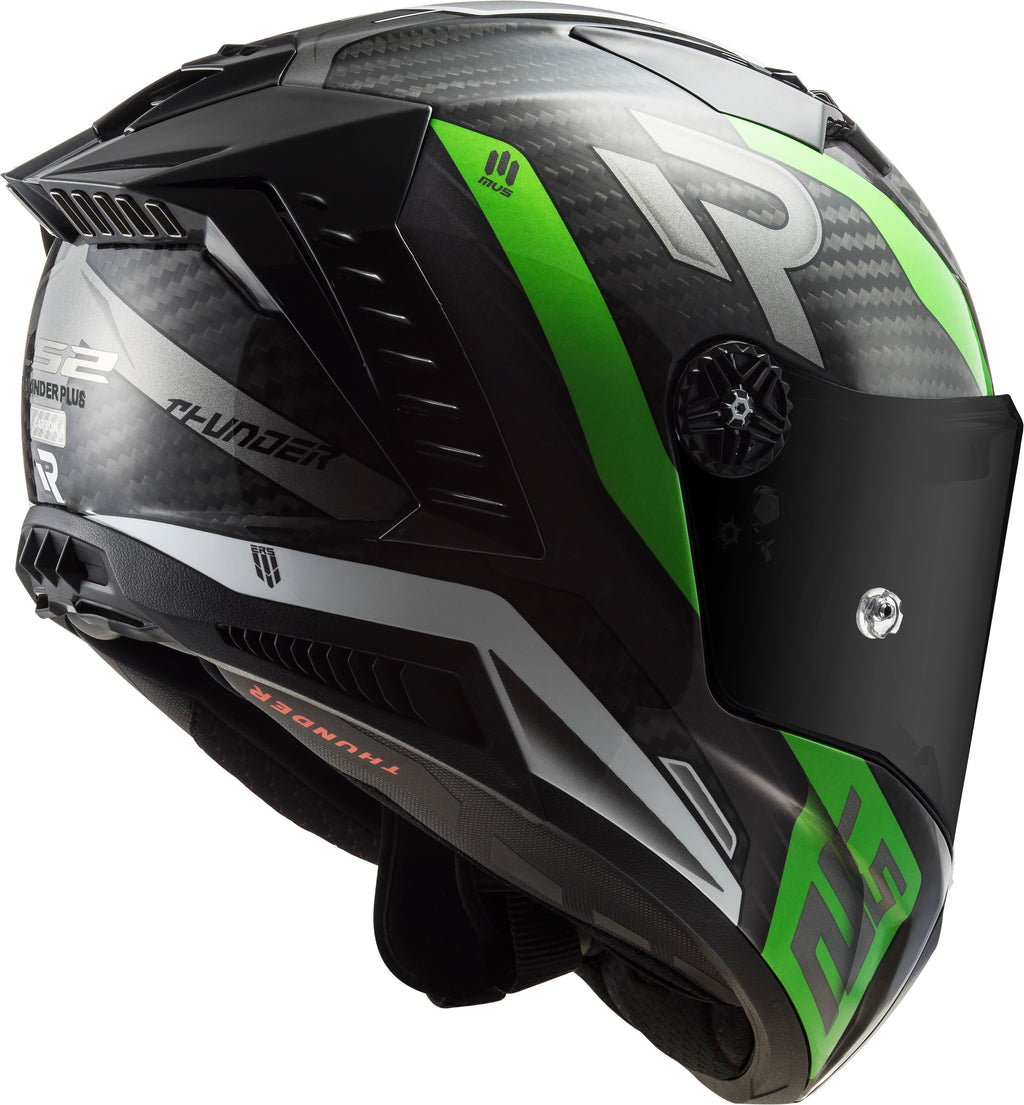 Capacete Ls2 ff805 Thunder Verde Branco