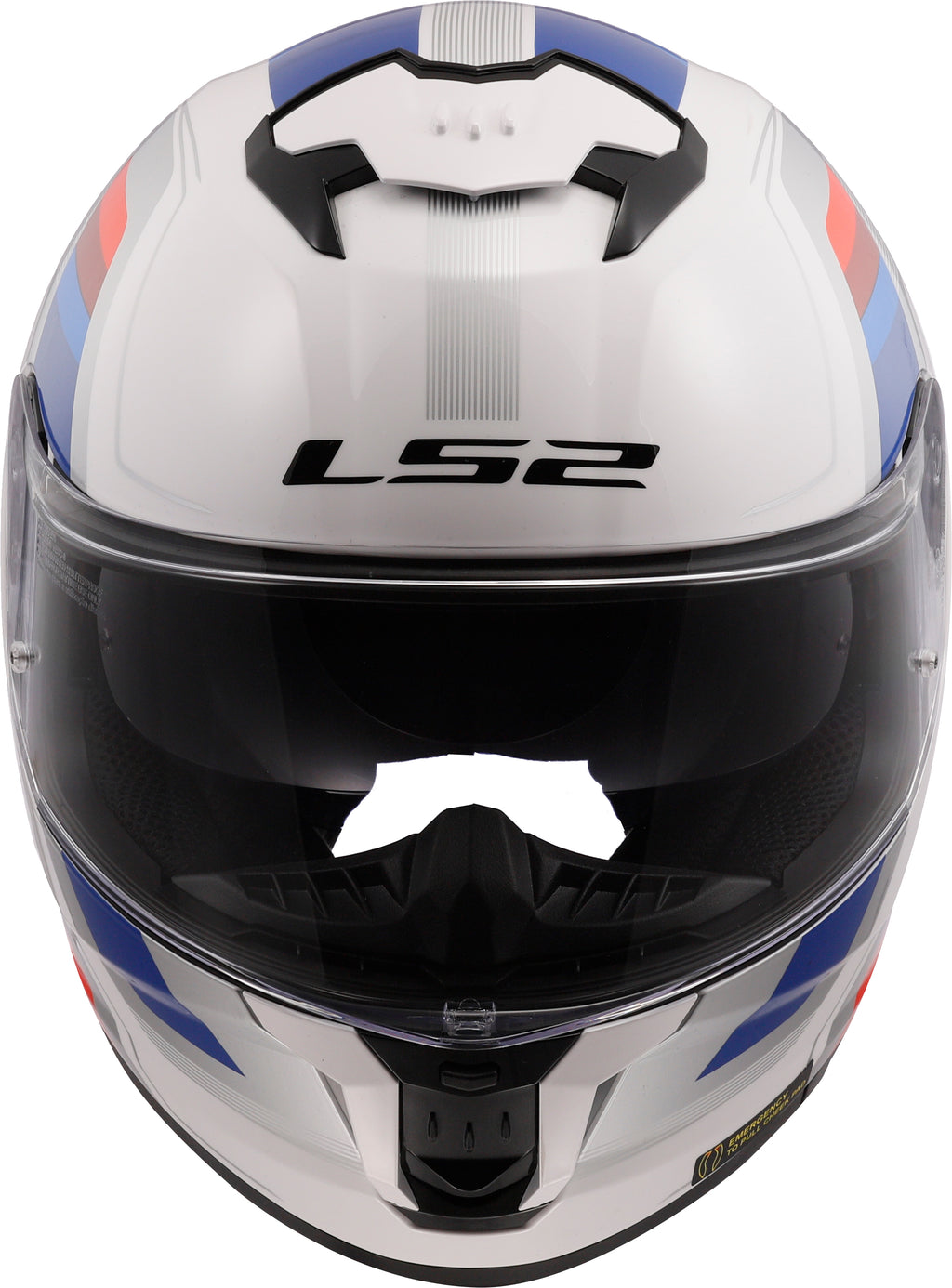 Capacete Ls2 Stream II ff808 Vintage Branco Vermelo Azul