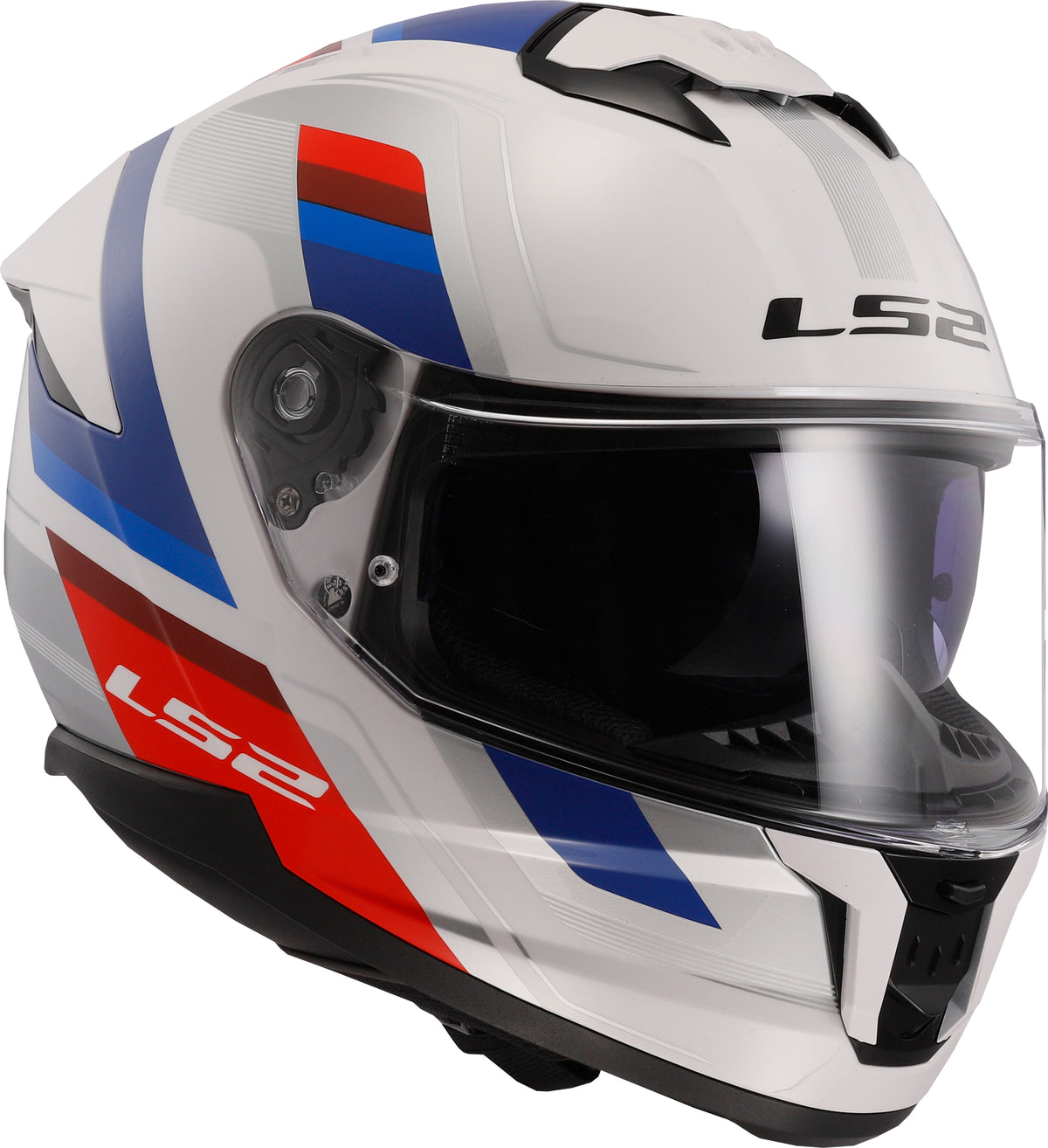 Capacete Ls2 Stream II ff808 Vintage Branco Vermelo Azul