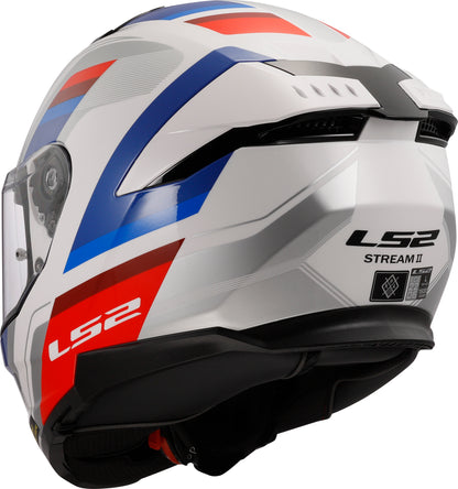 Capacete Ls2 Stream II ff808 Vintage Branco Vermelo Azul