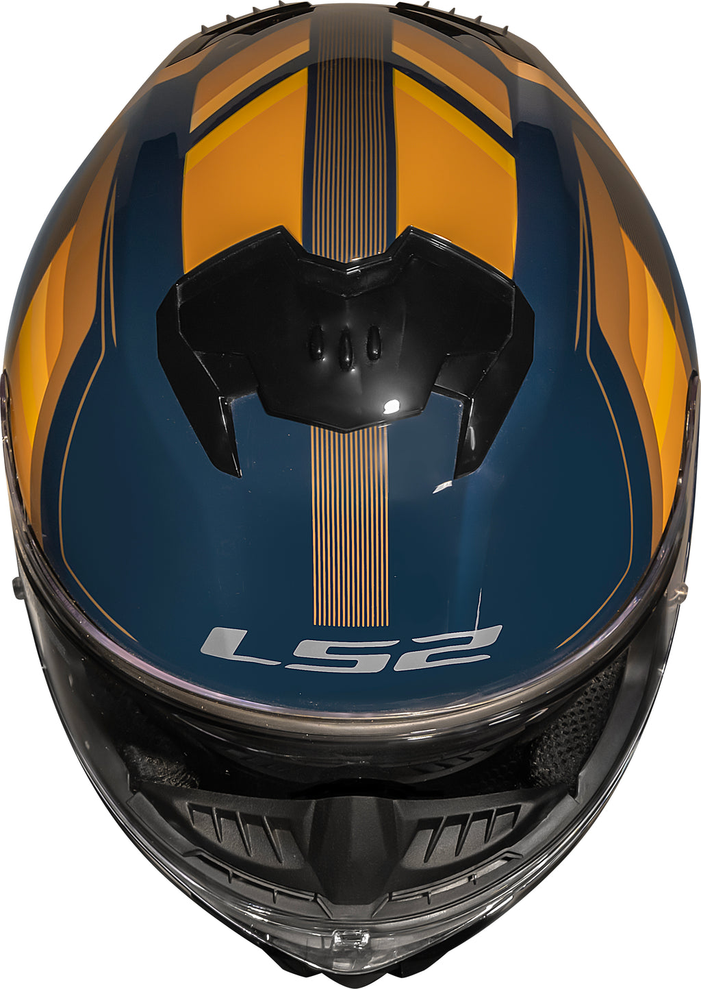 Capacete Ls2 Stream II ff808 Vintage Azul Amarelo