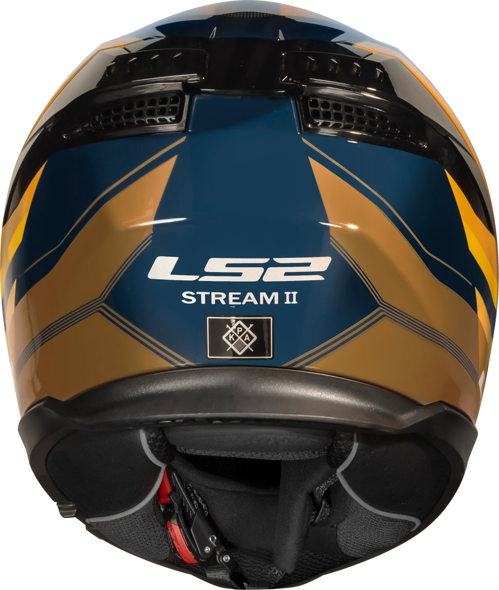 Capacete Ls2 Stream II ff808 Vintage Azul Amarelo